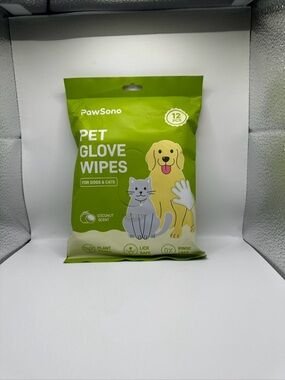 PawSono Pet Glove Wipes - Green Coconut Scent Pack